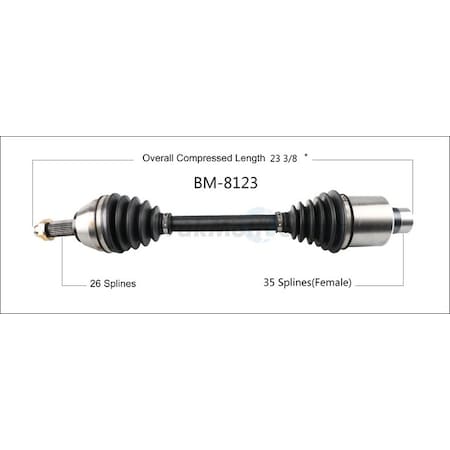 Surtrack Axle Cv Axle Shaft, Bm-8123 BM-8123
